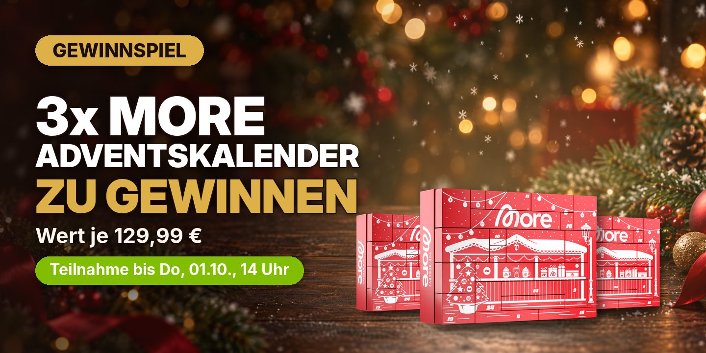 Benni verlost 3 More Adventskalender 2026 im Wert von je 129,99 € - Verlosung am Donnerstag, 01.10., um 14:00 Uhr